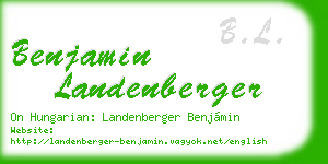benjamin landenberger business card